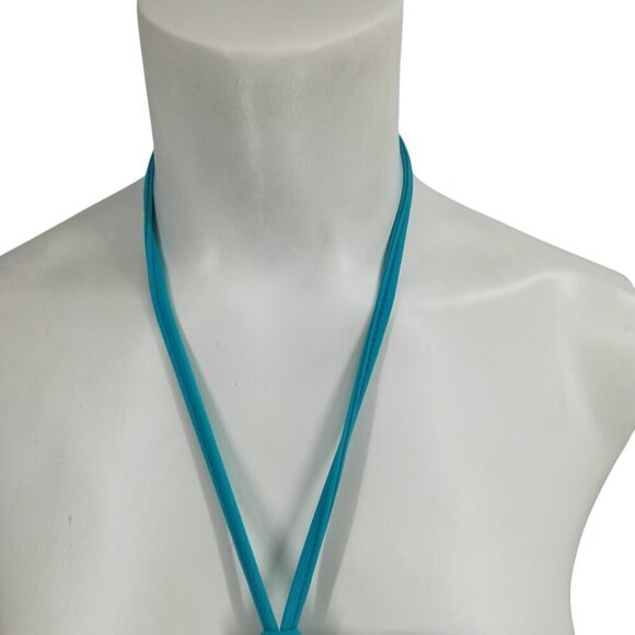 Milly Cabana Halter Bandeau Bikini Top Size 8 Padded Blue Silver Swimsuit - Picture 3 of 12